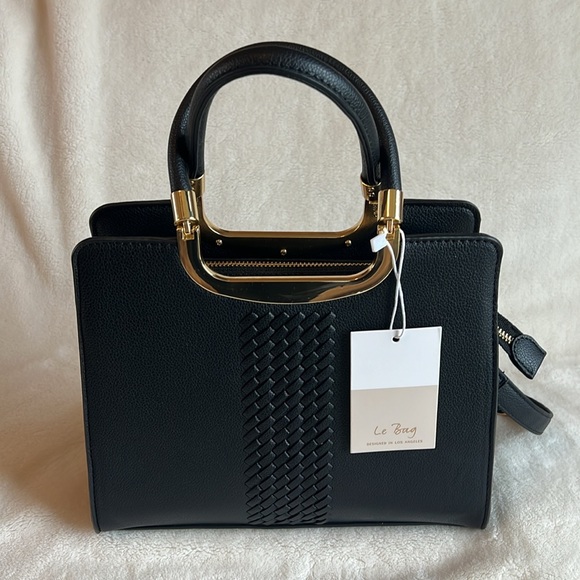 NWT, Le Bag Los Angeles Shoulder purse, Black - Picture 2 of 13